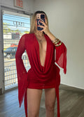 Spicy Mini Dress in Red