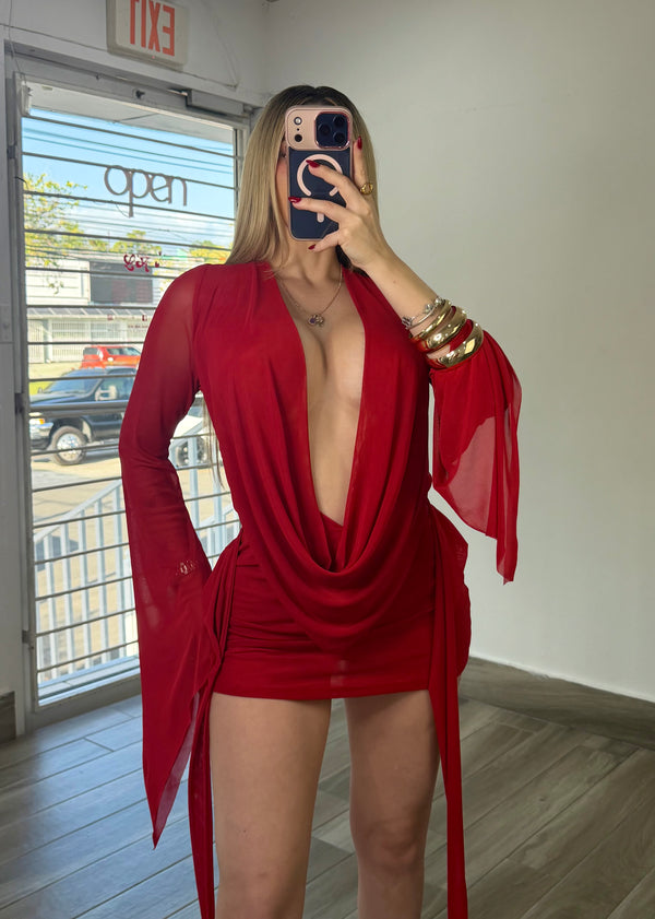 Spicy Mini Dress in Red