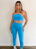 Neon Aqua Tube Top Set