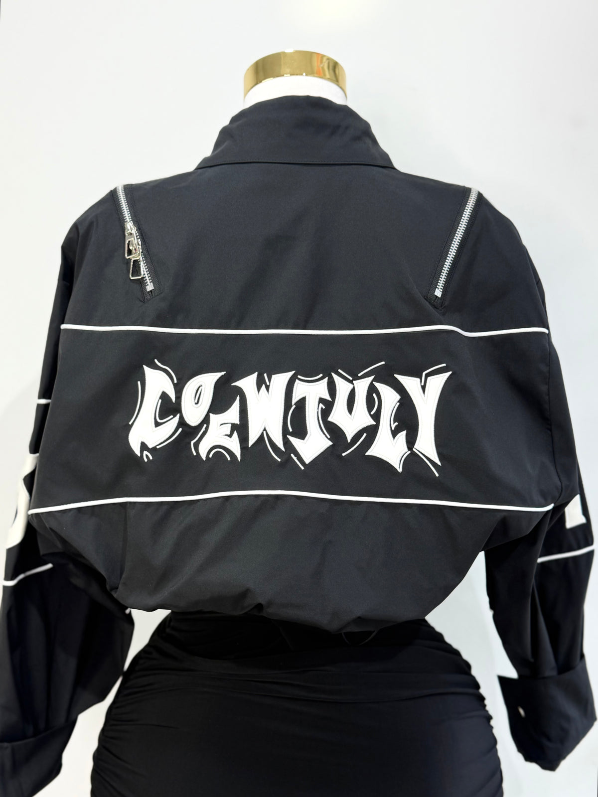 Cropped Varsity Style Jacket