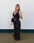 Backless Vest w/ Long Pants Stripe Set