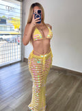 Yellow Mermaid Crochet 3 Piece