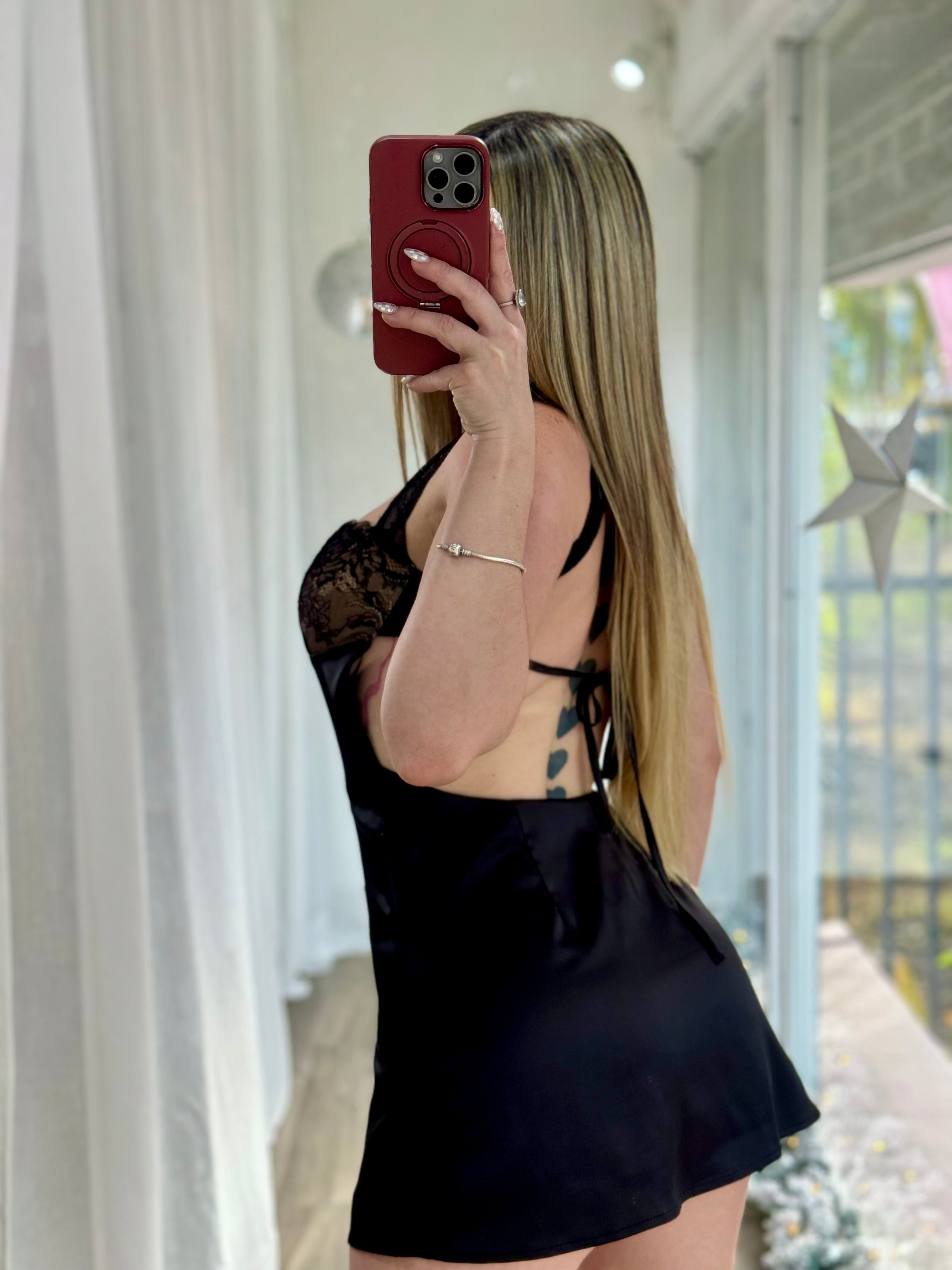 Satin Lace Mini