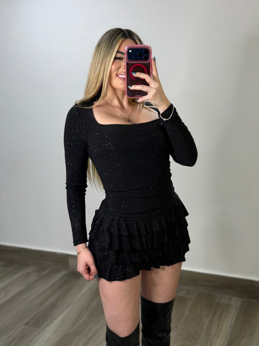 Brillos Manga Larga Dress