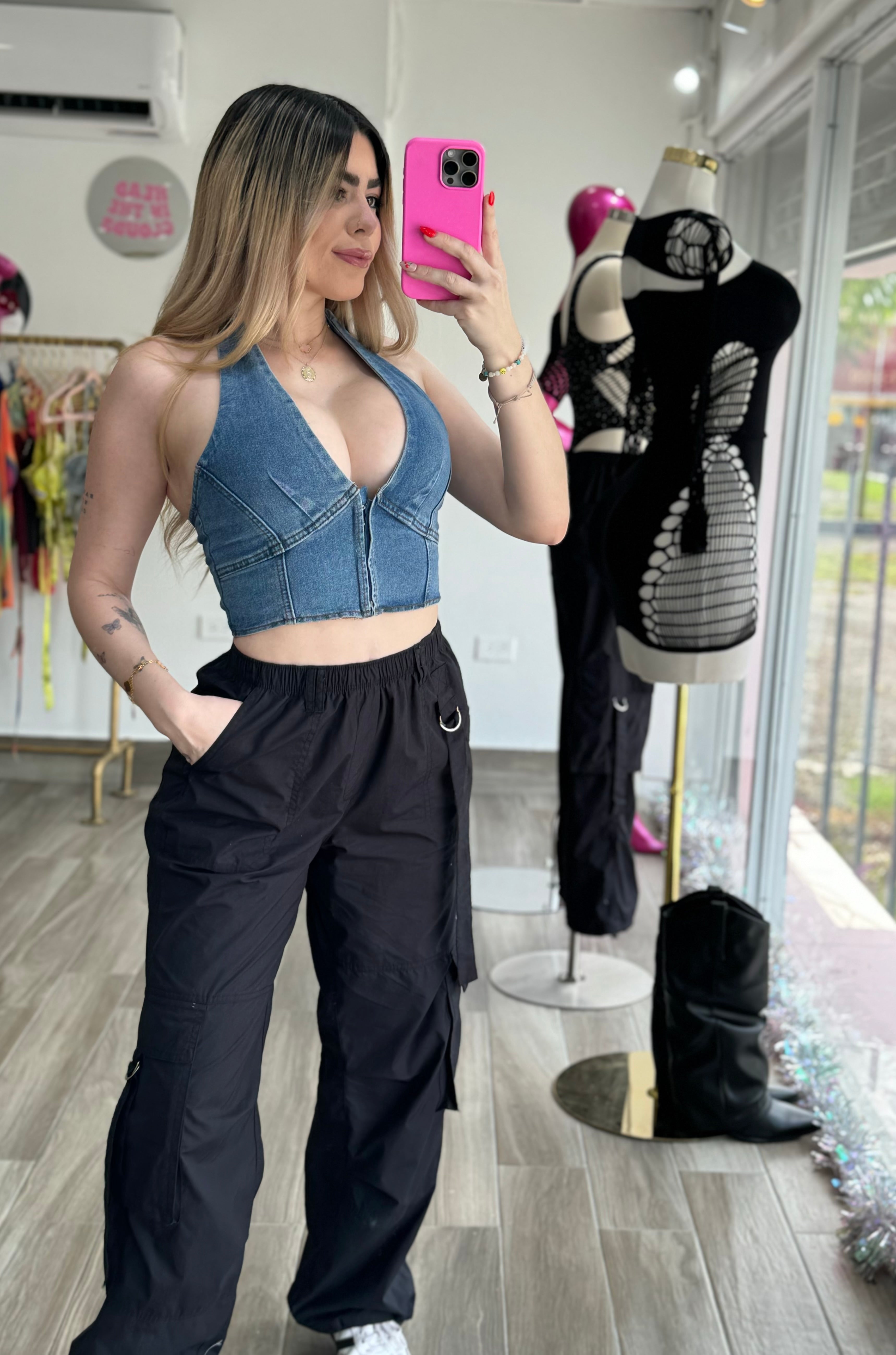 Lucia Denim Top