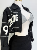 Cropped Varsity Style Jacket
