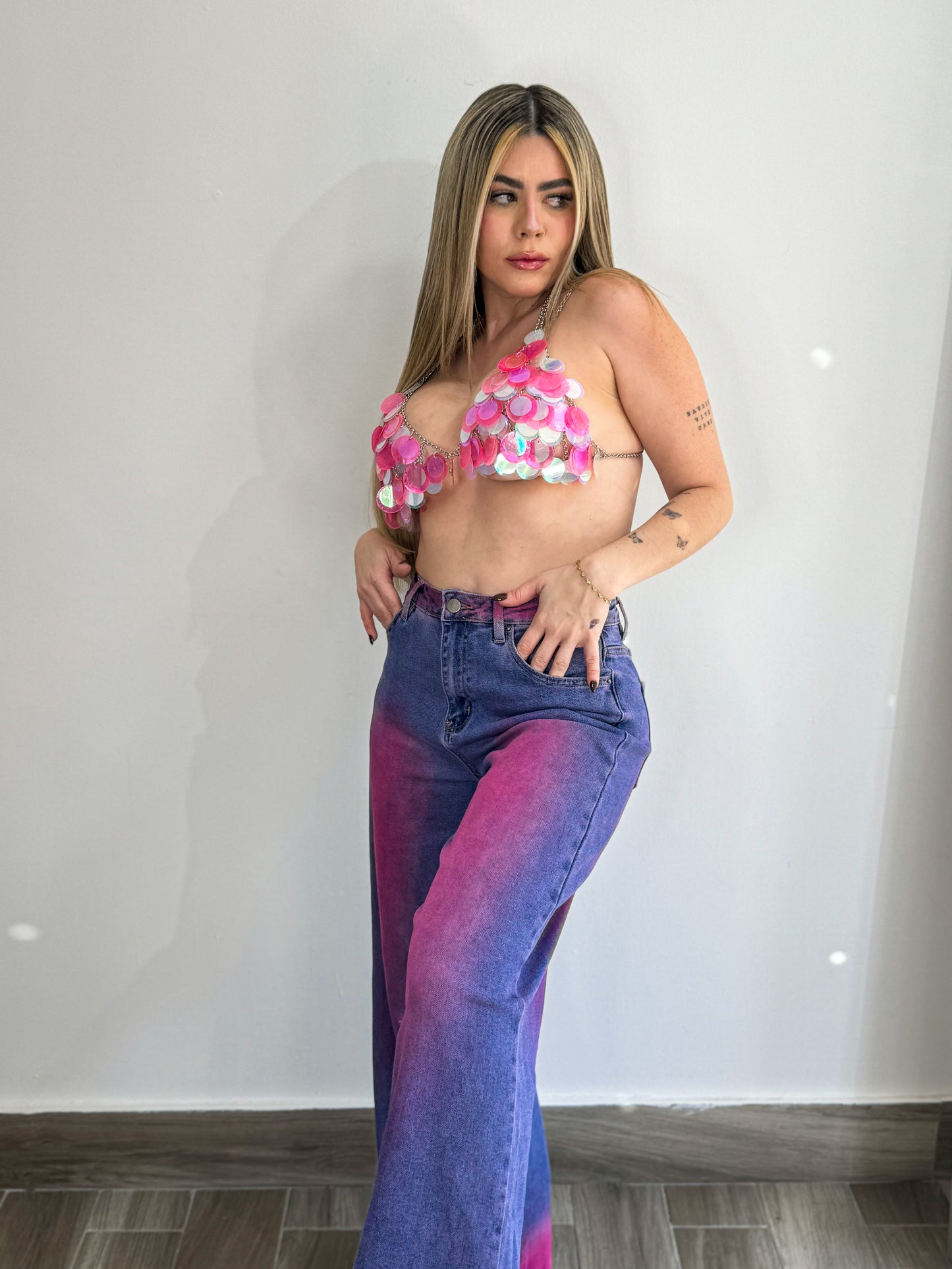 Pink Wave Denim