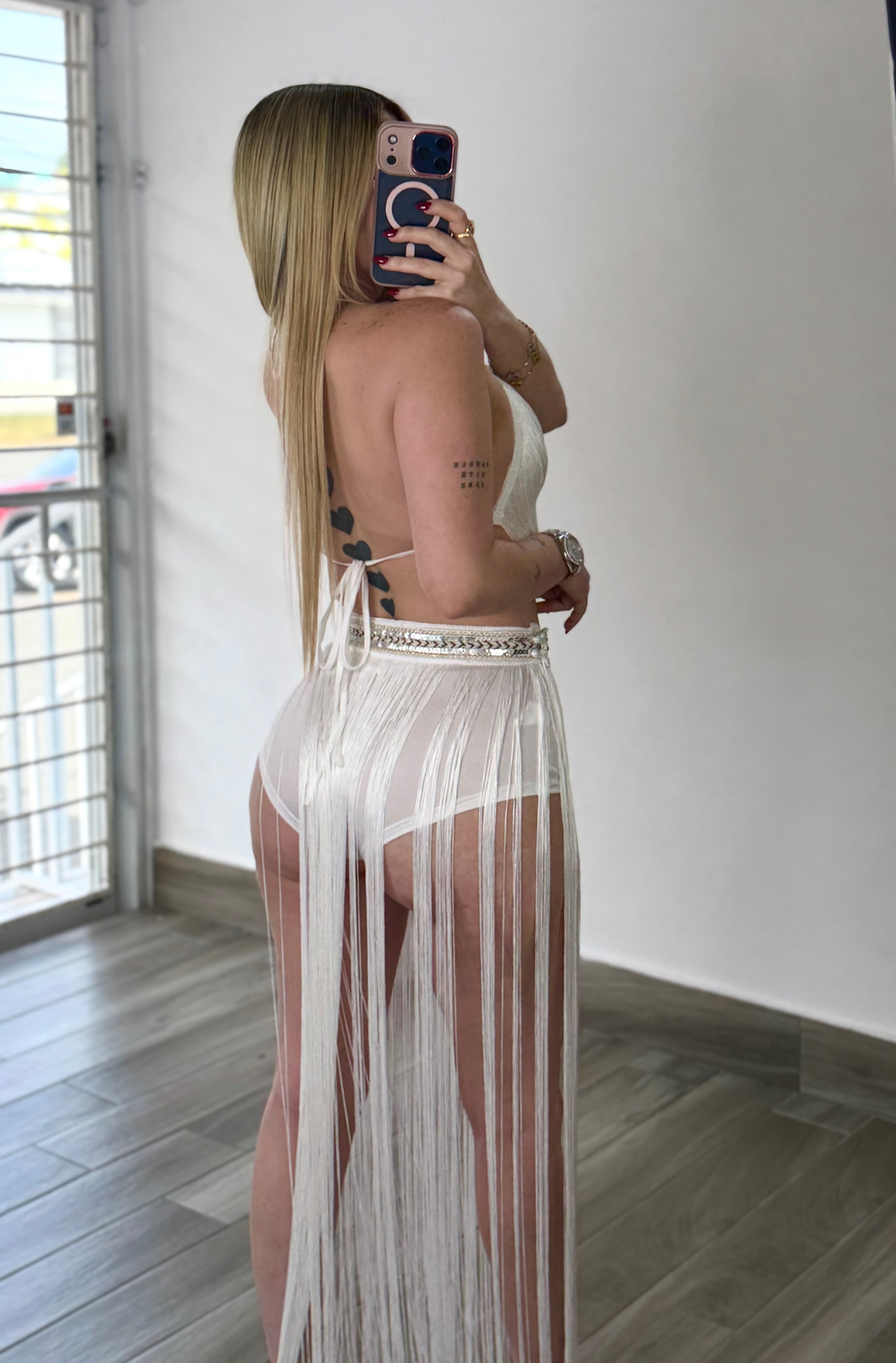 White Fringes Set