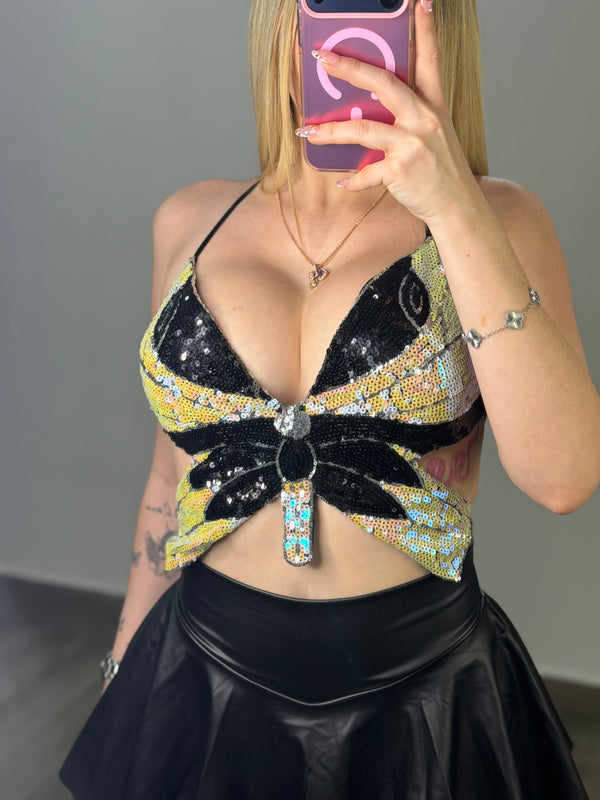 Butterfly Fancy Top (Black)