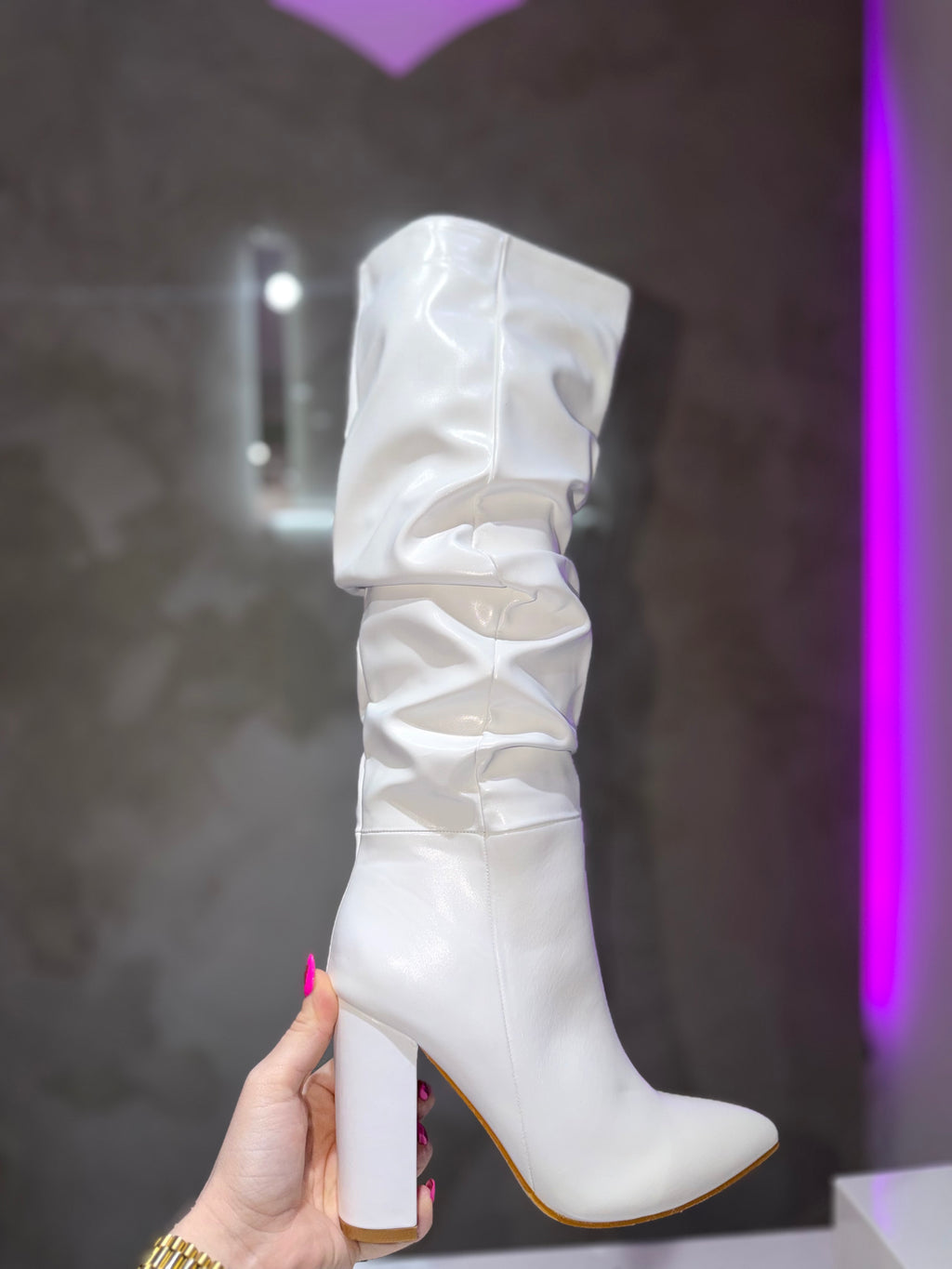 White Statement Boots