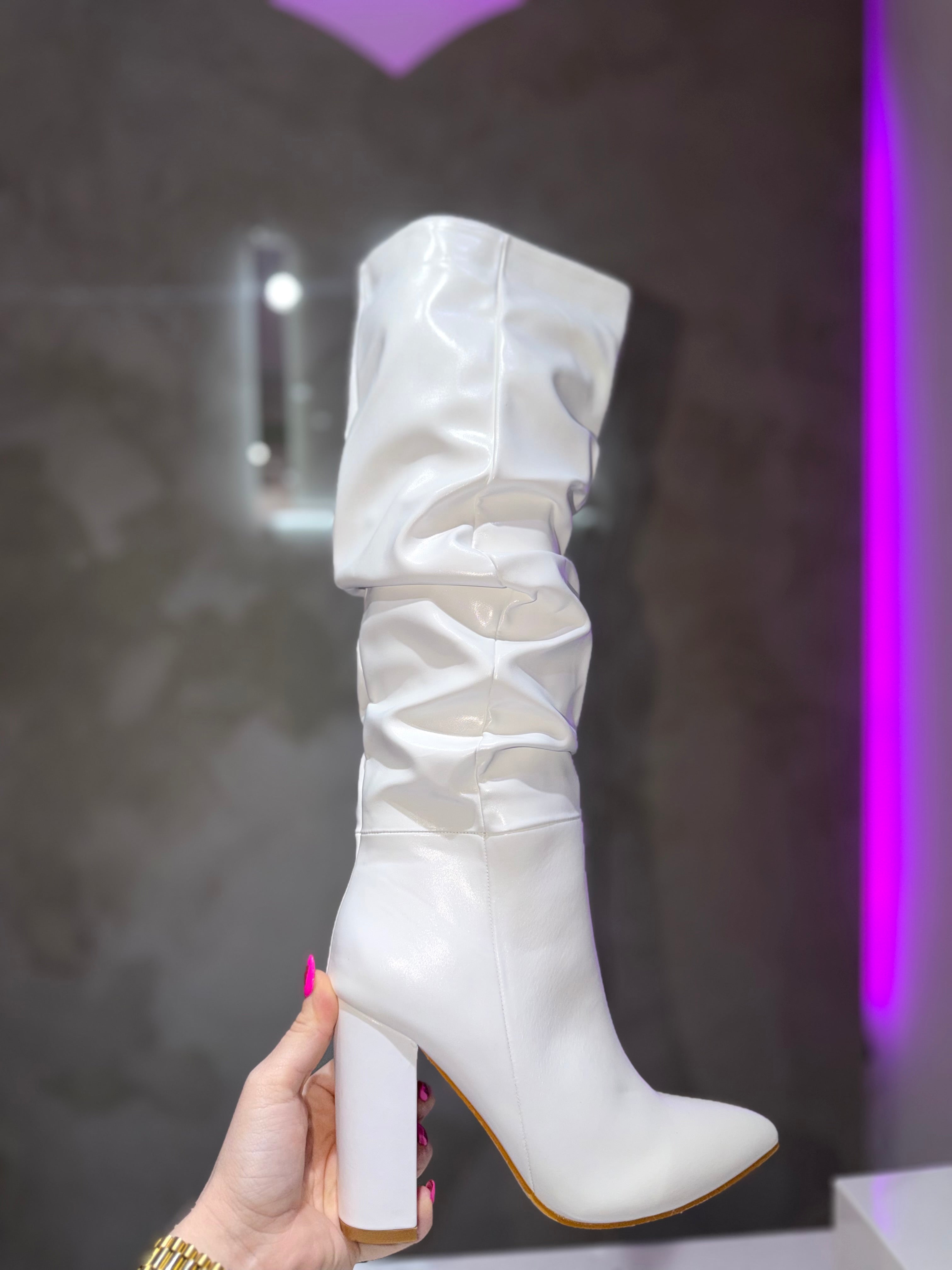 White Statement Boots