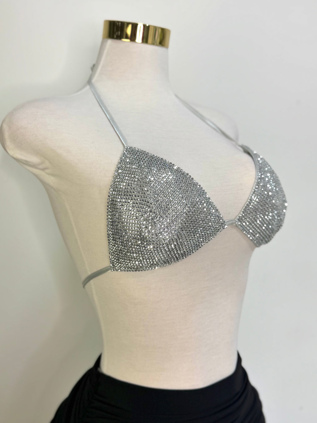 Rhinestones Bra