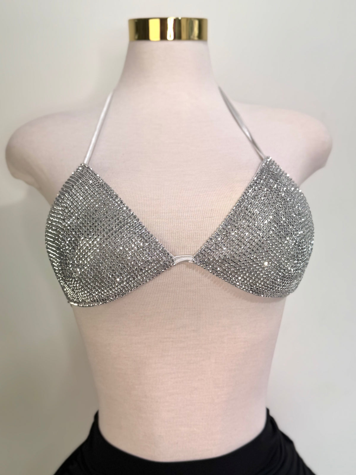 Rhinestones Bra