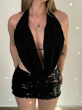 Black Gittery Top (PRE-ORDER)