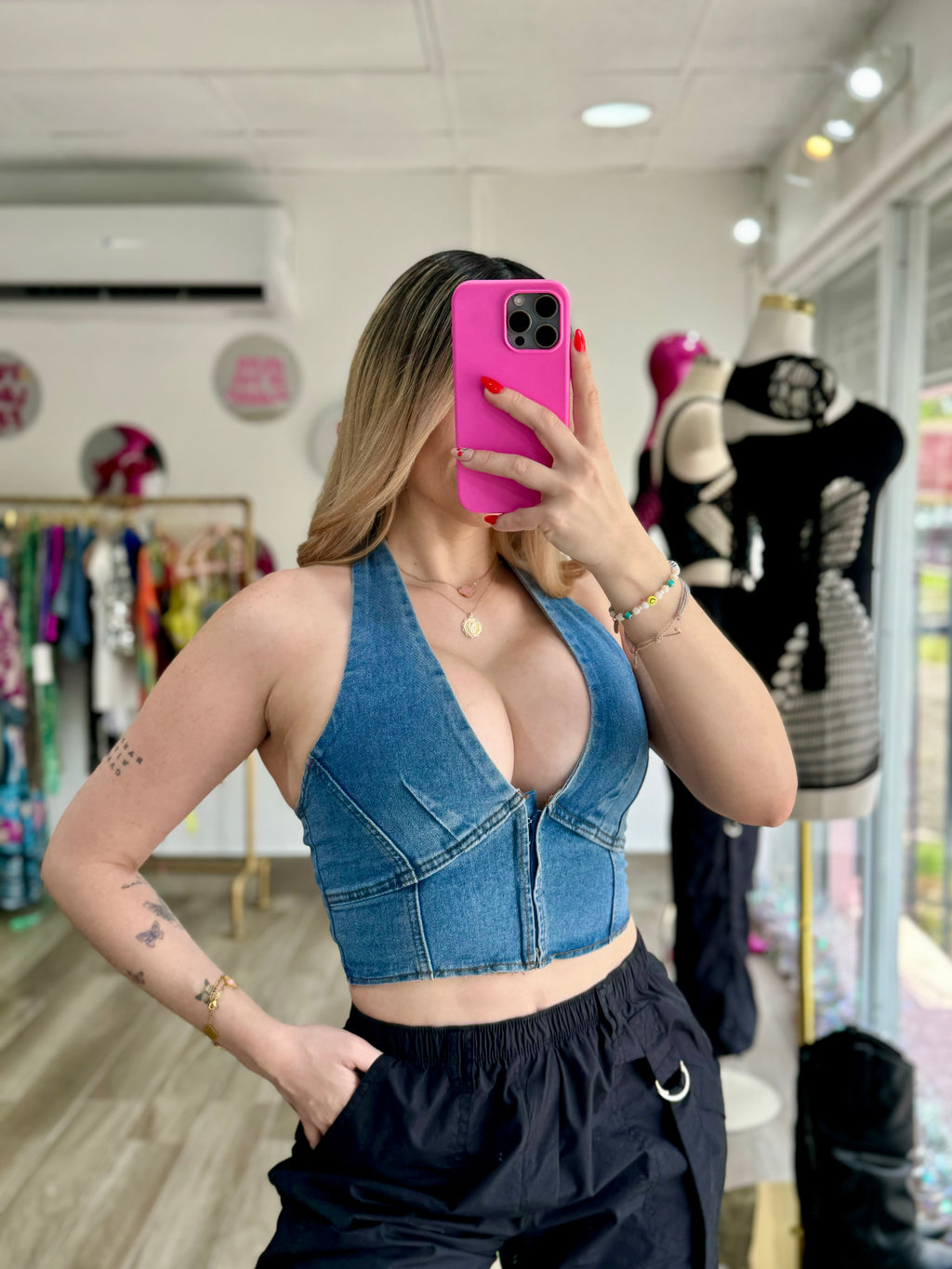 Lucia Denim Top