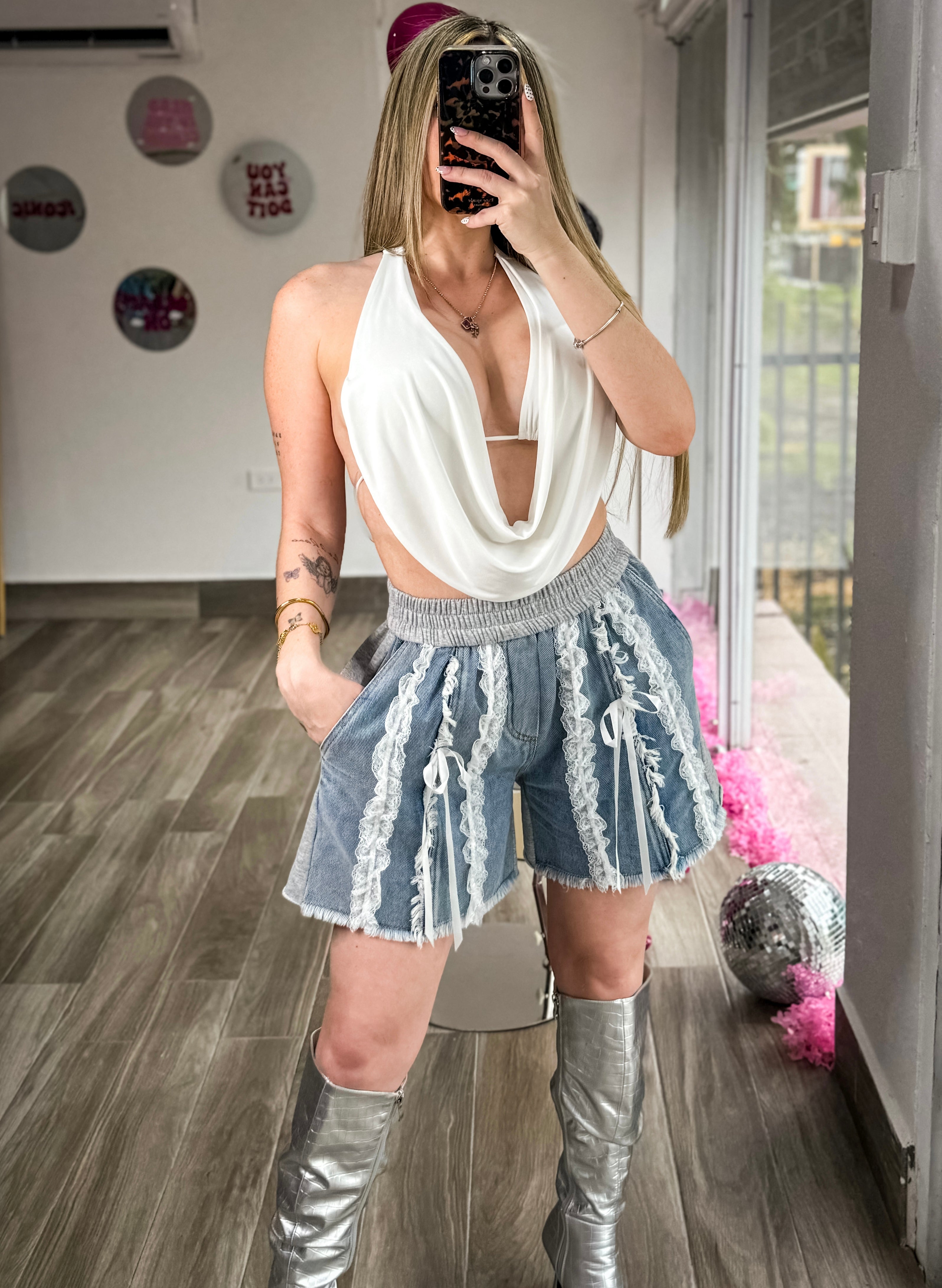 Open Back Crop Top