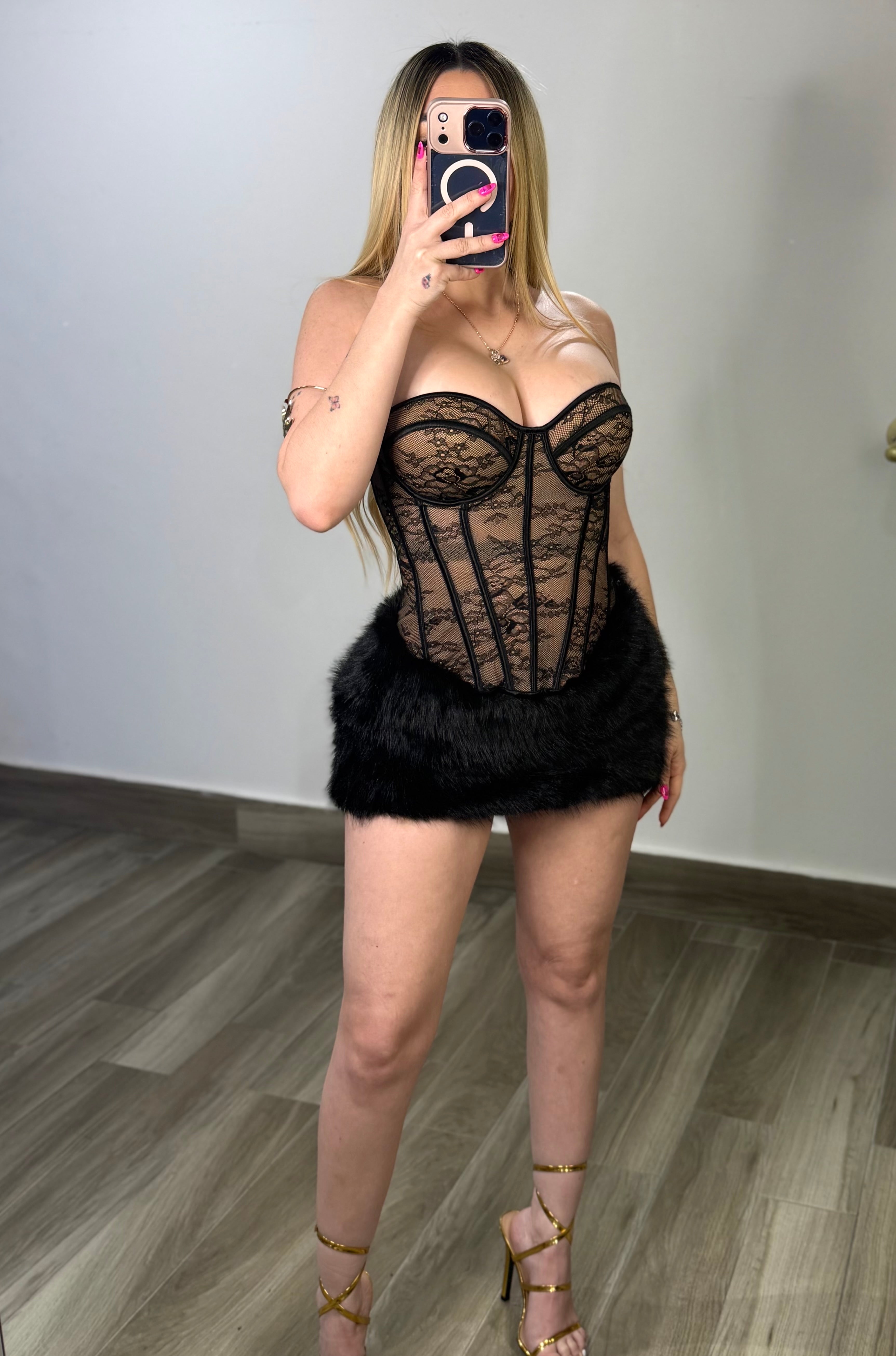 Black Lace Corset