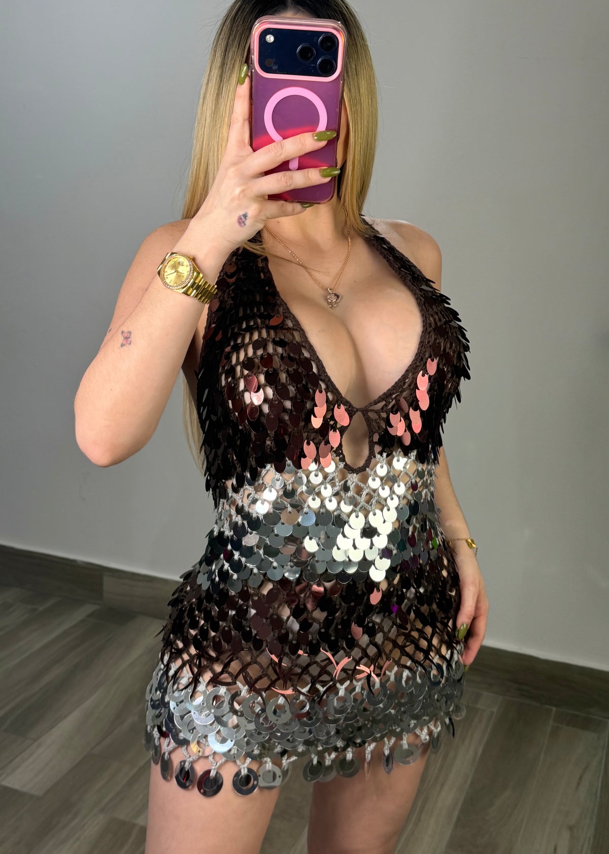 Dos Tonos Sequins Dress