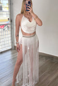 White Fringes Set