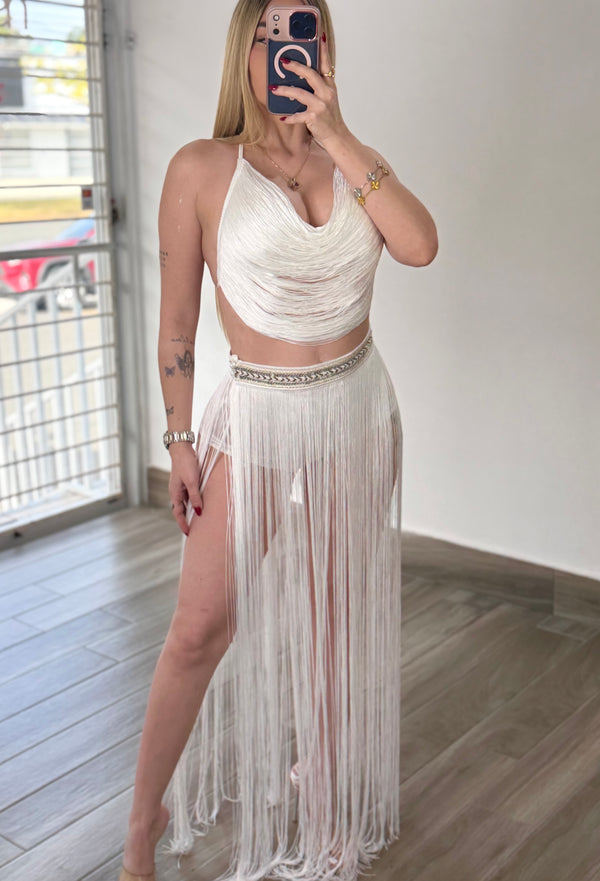 White Fringes Set