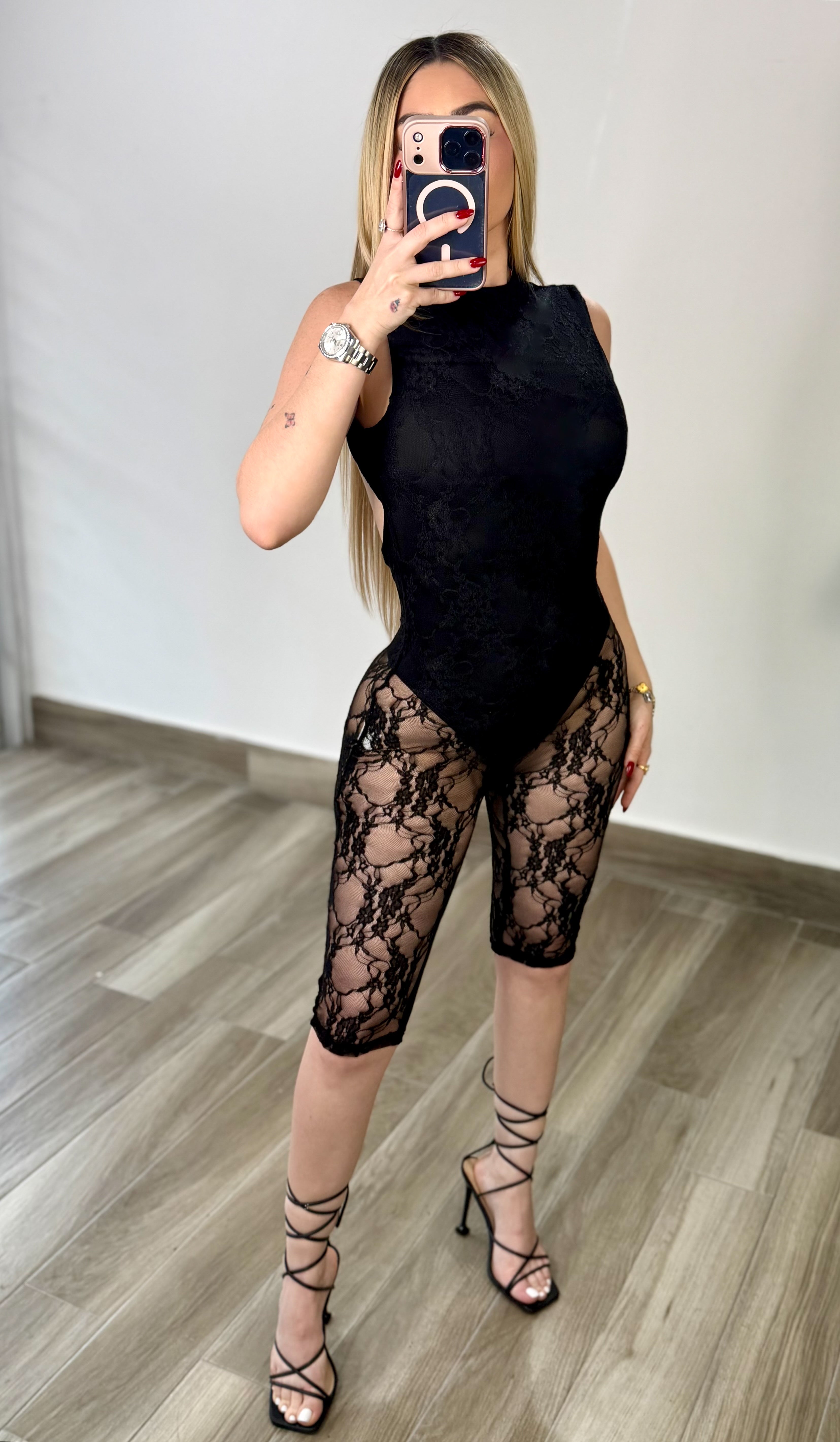 Lace Capri Jumpsuit