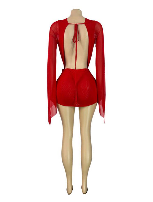 Spicy Mini Dress -Red
