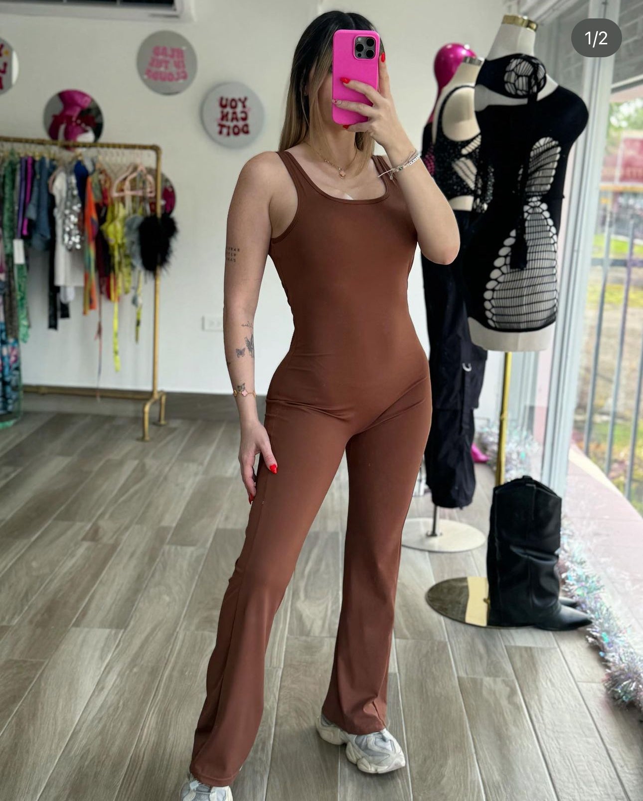 Mocha Active Jumpsuit