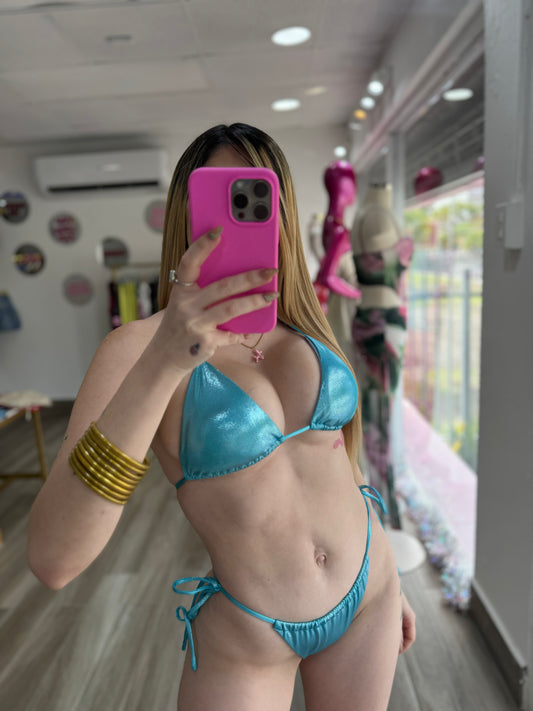 'Sirenita" Bikini in Aqua